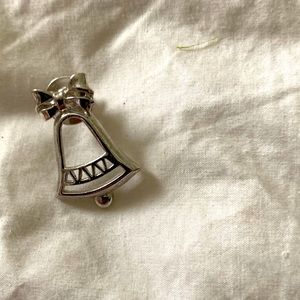 Silver bell pin